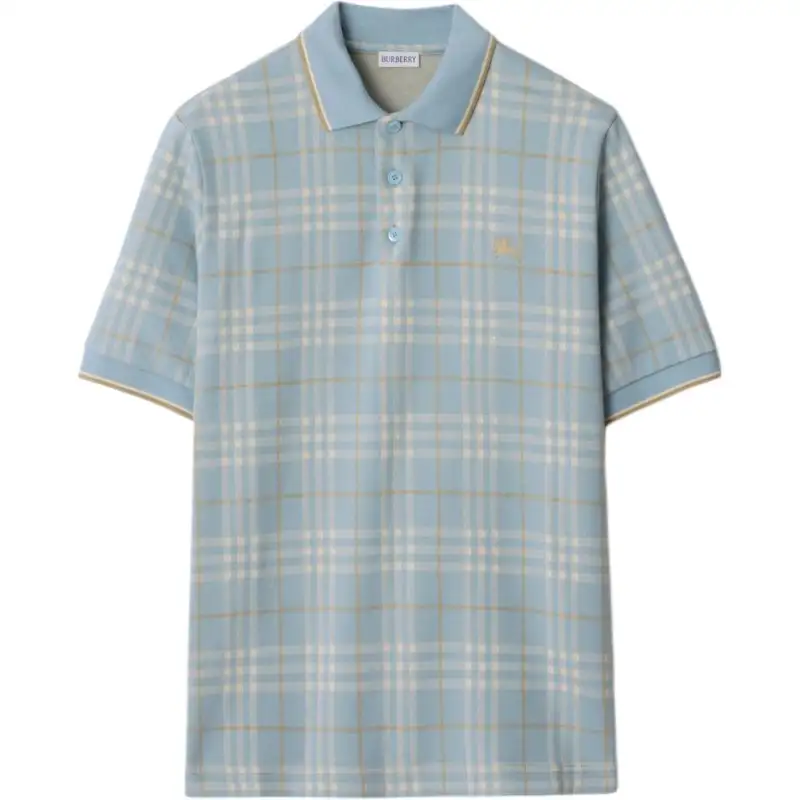 Burberry checked cotton polo shirt