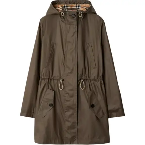 Burberry gabardine parka coat