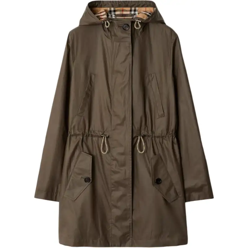 Burberry gabardine parka coat