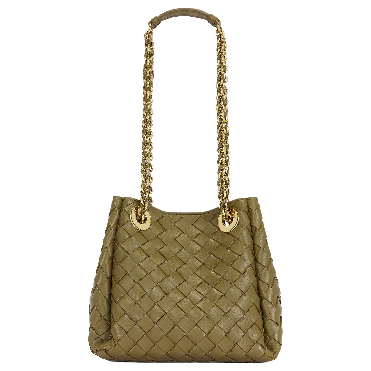 Женская сумка Bottega Veneta Parachute (зеленая)