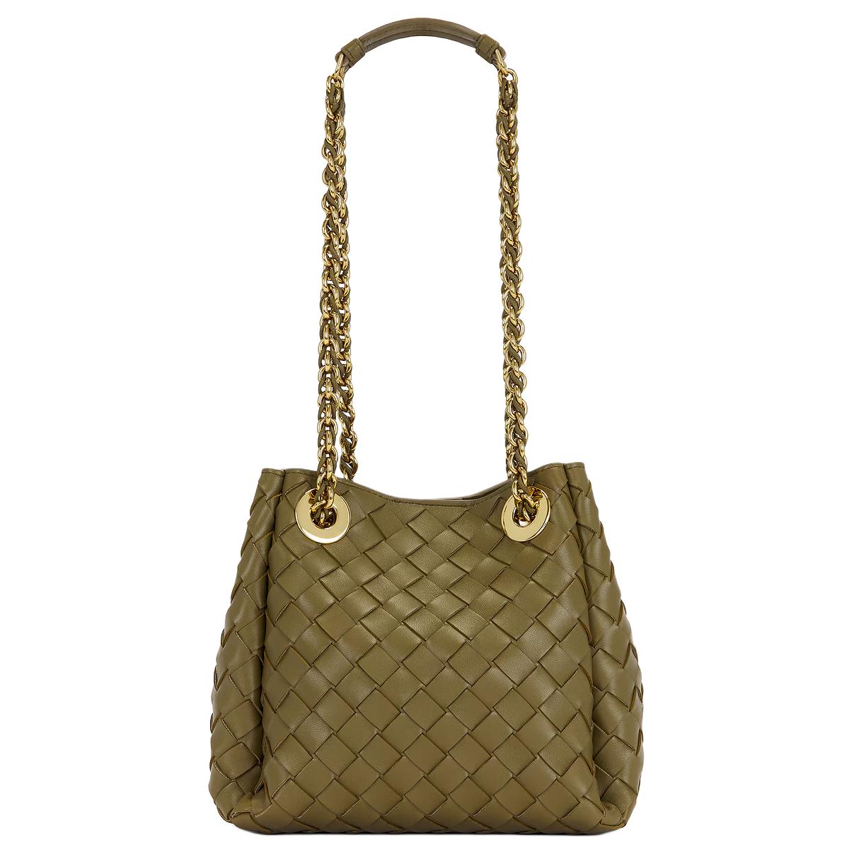 Женская сумка Bottega Veneta Parachute (зеленая) — фото 3