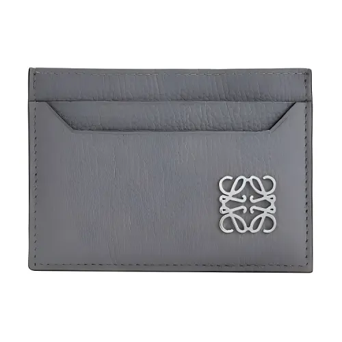 LOEWE Anagram Cow Leather Card Holder Card Holder Women's Gray
