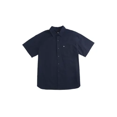 Converse Shirts Men's Blue Polo Collar Moderate