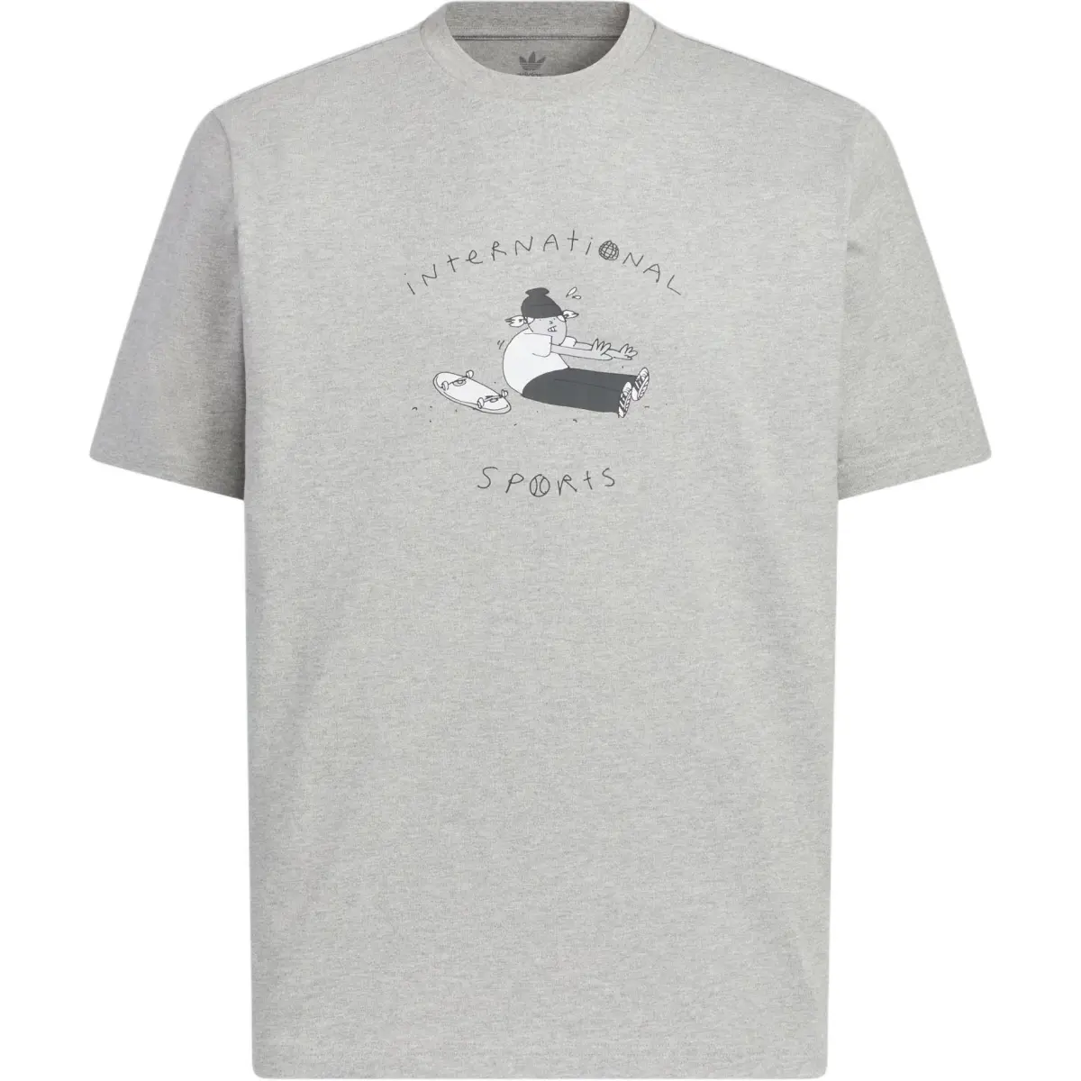 Adidas Originals SS25 T Shirt Men's Medium Heather Gray