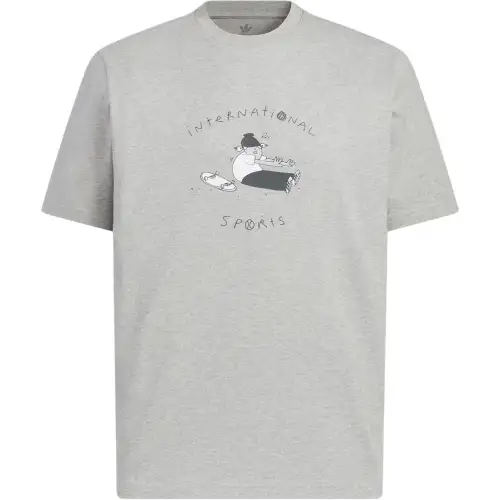 Adidas Originals SS25 T Shirt Men's Medium Heather Gray