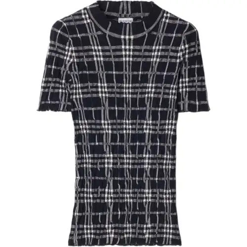 Burberry T Shirts Women's Black Crew Neck Moderate