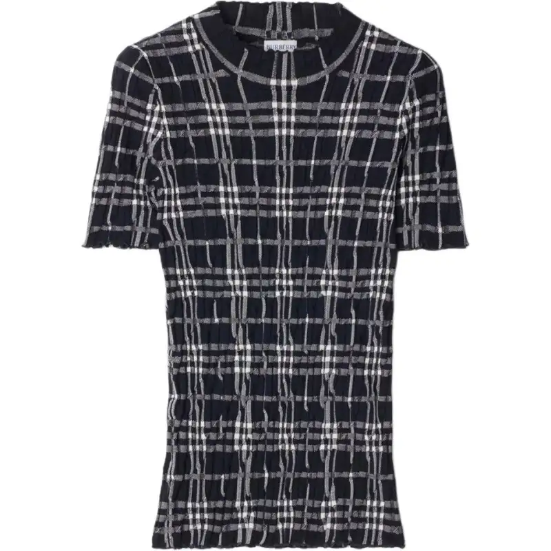 Burberry T Shirts Women's Black Crew Neck Moderate