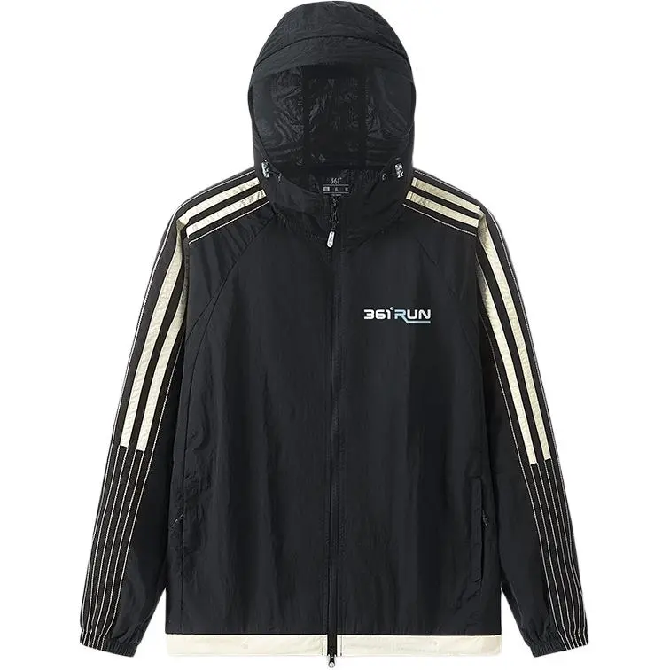361° Breathable UV Protection Sun Protection Clothing Unisex Super Black