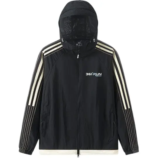 361° Breathable UV Protection Sun Protection Clothing Unisex Super Black