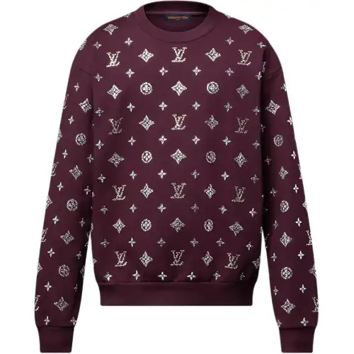 Lv Crystal Monogram Crewneck