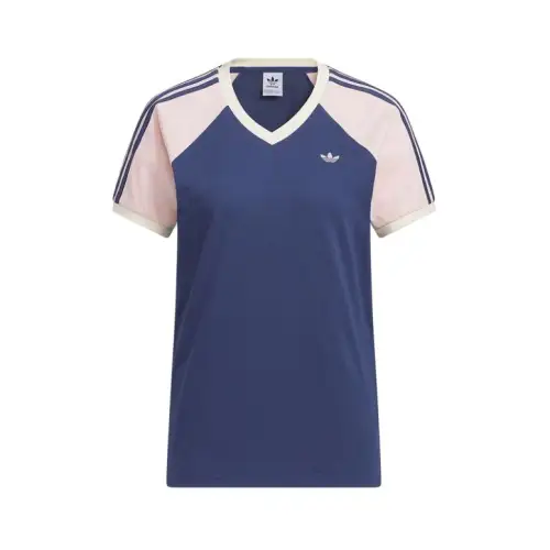 Adidas Originals Trefoil Collection Raglan Sleeve T Shirt Women's Dark Indigo/Light Pink