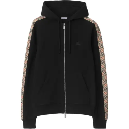 Burberry Check Trim Zip Hoodie