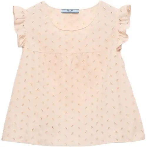 PRADA T Shirts Women's Pink Crew Neck Moderate Straight Fit