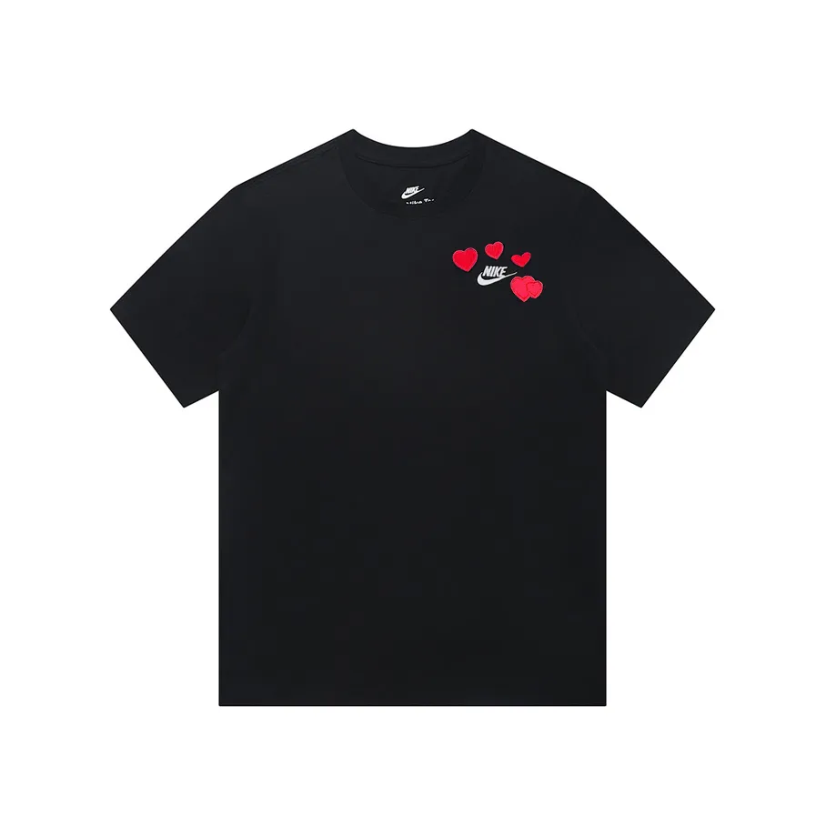 Nike T-Shirts Unisex Black Crew Neck Straight Fit