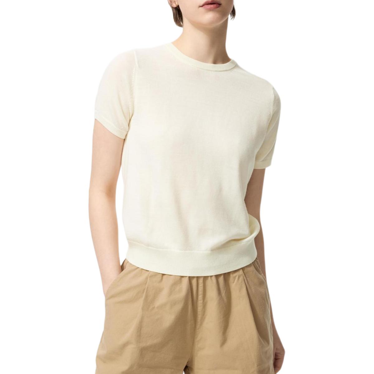 Женская футболка UNIQLO (бежевая)