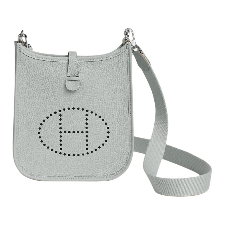 Женская сумка Hermes Evelyne 16 (платиново-серая)