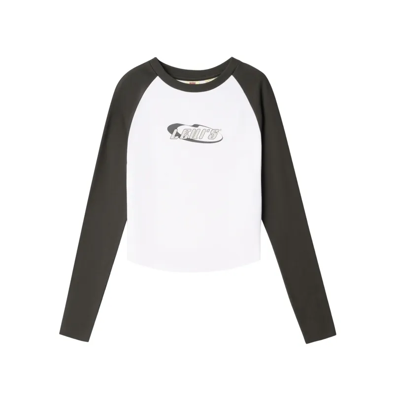 Levi's Crop Tops Women's Dark Gray Crew Neck Moderate