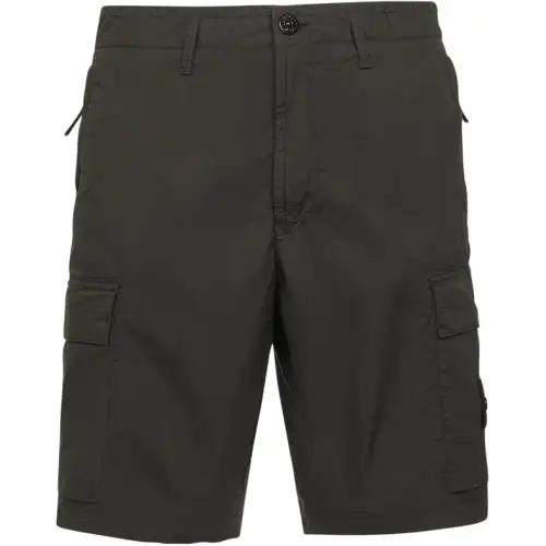 STONE ISLAND Logo Patch Cargo Shorts