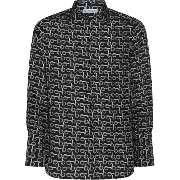 Burberry Shirts Men's Black Moderate