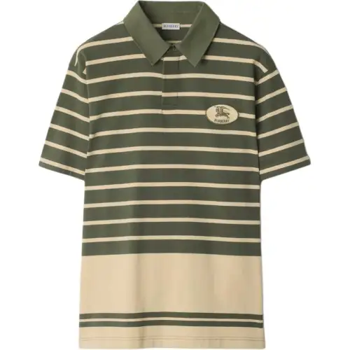 Burberry striped cotton polo shirt