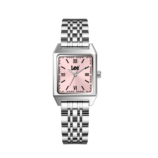 Lee Wrist Watches Quartz Movement Steel Strap Pink Watch Dial Women's Watch