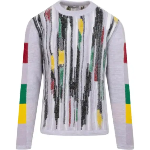 DIOR Sweaters Men's Multicolor Crew Neck Moderate Other