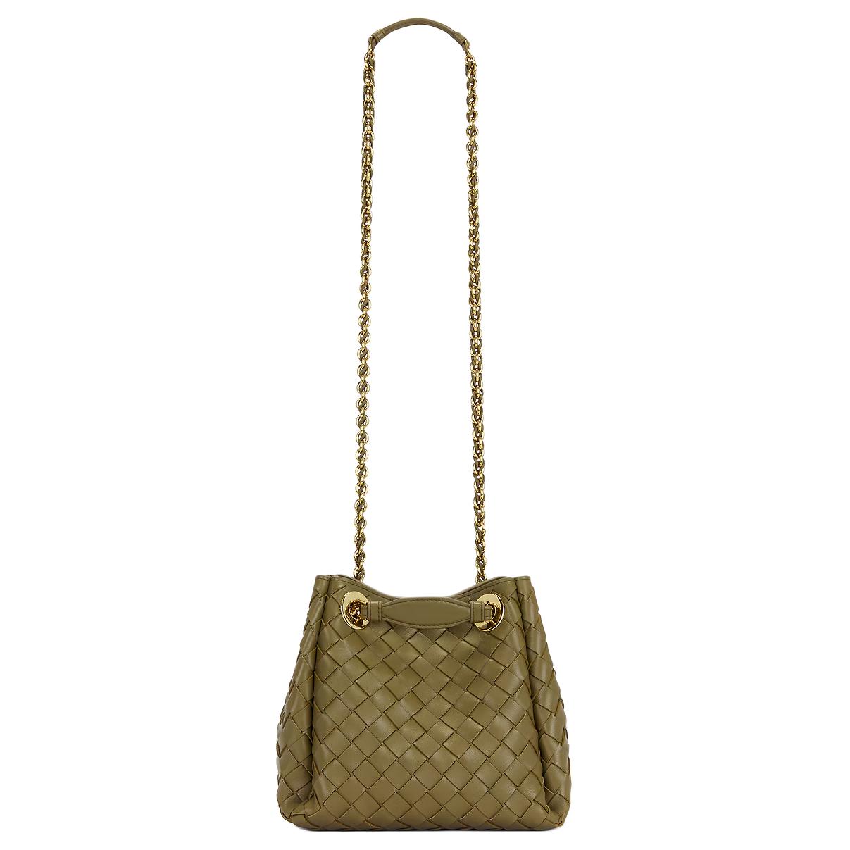 Женская сумка Bottega Veneta Parachute (зеленая) — фото 2