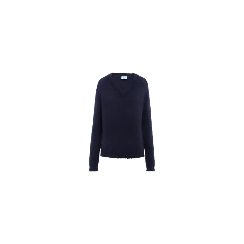 PRADA FW21 Fitted Sweater Women's Navy Blue