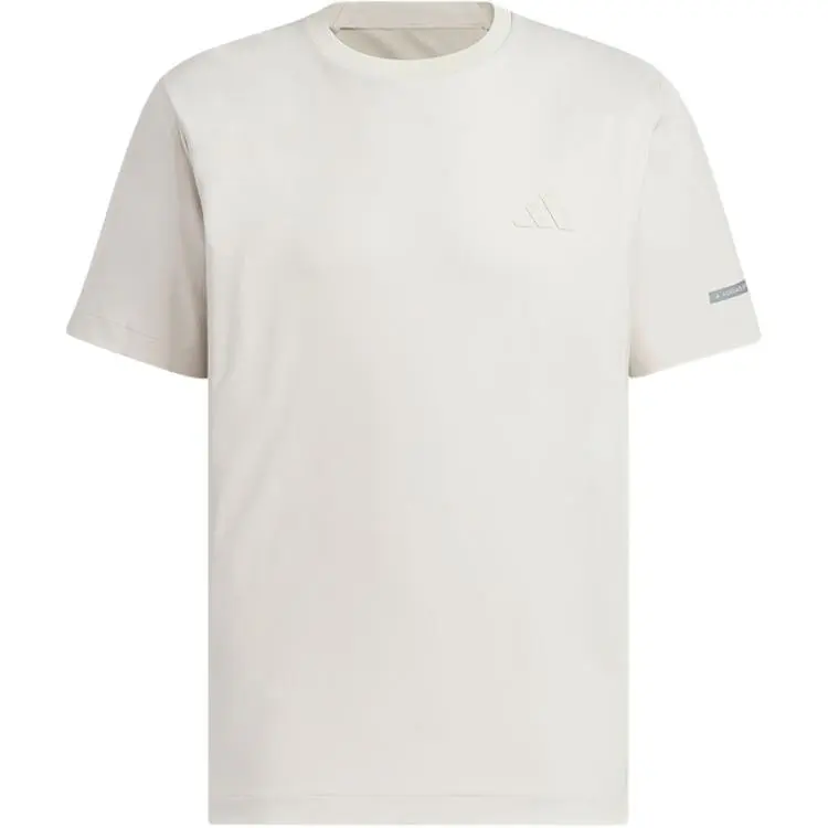 Adidas T-Shirts Men's Beige Crew Neck Moderate