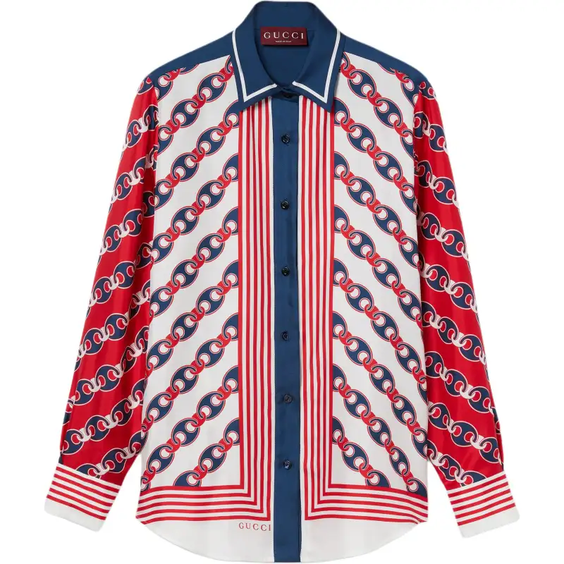 GUCCI Pattered Long Sleeve Shirt