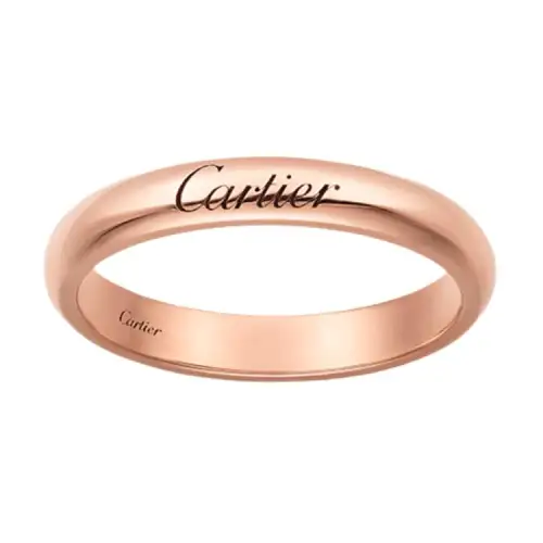 CARTIER C DE CARTIER 18K Gold Rings Unisex Rose Gold