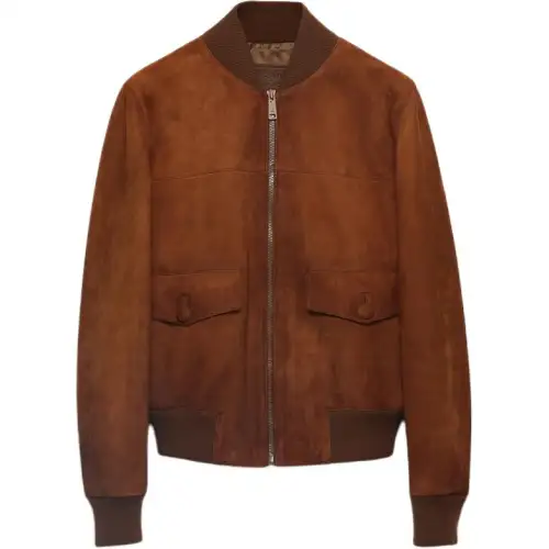 PRADA Leather Jacket Women's Cognac
