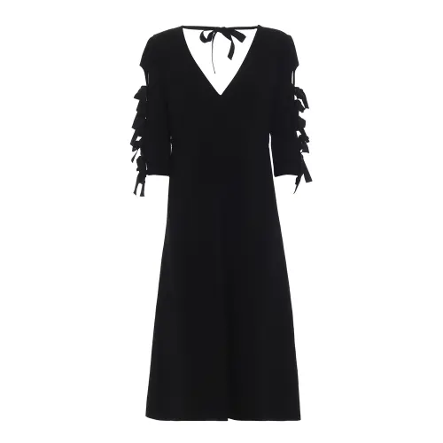 Bottega Veneta Long Sleeved Dress Women's Black