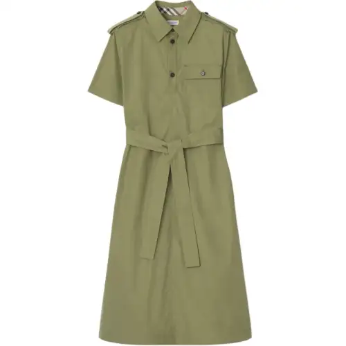 Burberry Tie Waisted Shirt Dress