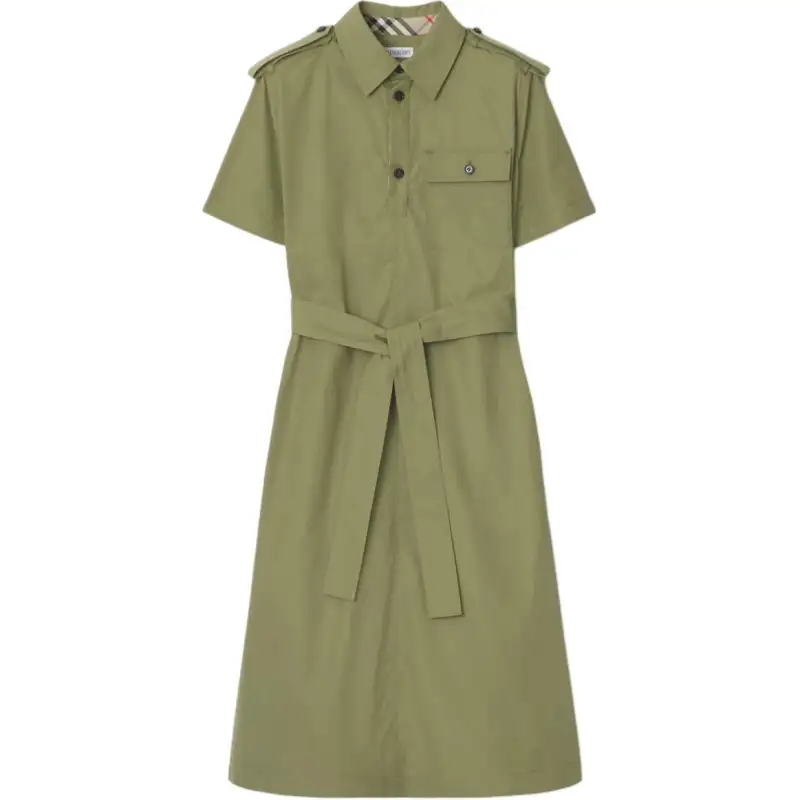 Burberry Tie Waisted Shirt Dress