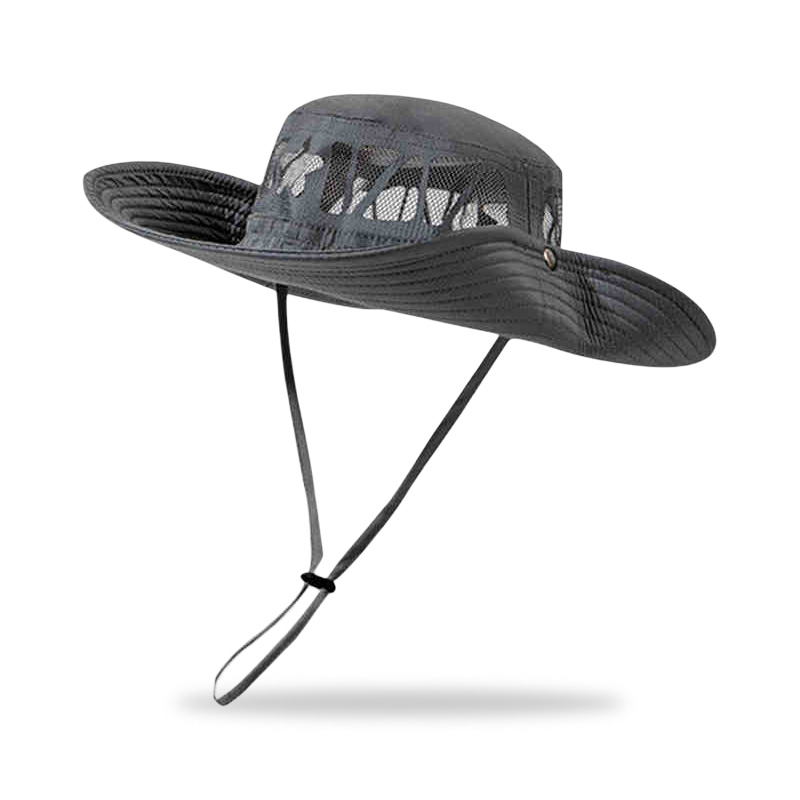Comfortable breathable summer quick dry travel denim sun hat solar-powered for men and women, double wear, UV protection, polyester, for beloved