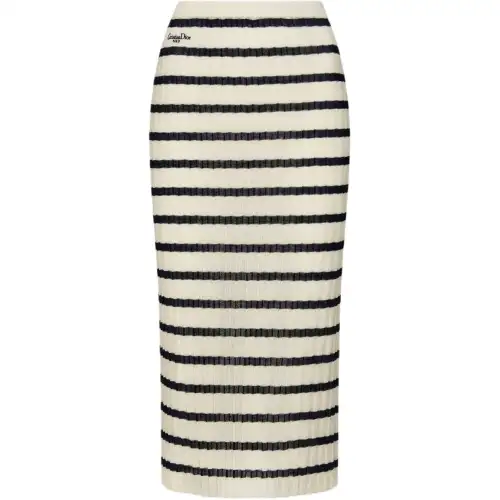 DIOR Knit Long Skirt Women's Ecru