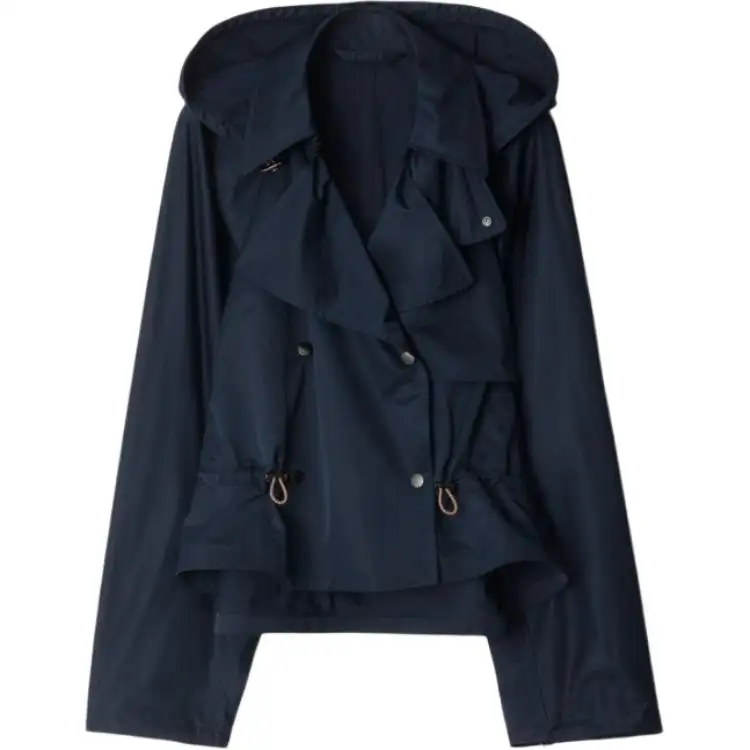 Burberry satin hooded trench jacket