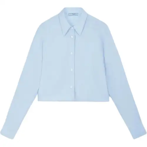 PRADA Shirts Women's Light Blue Lapel