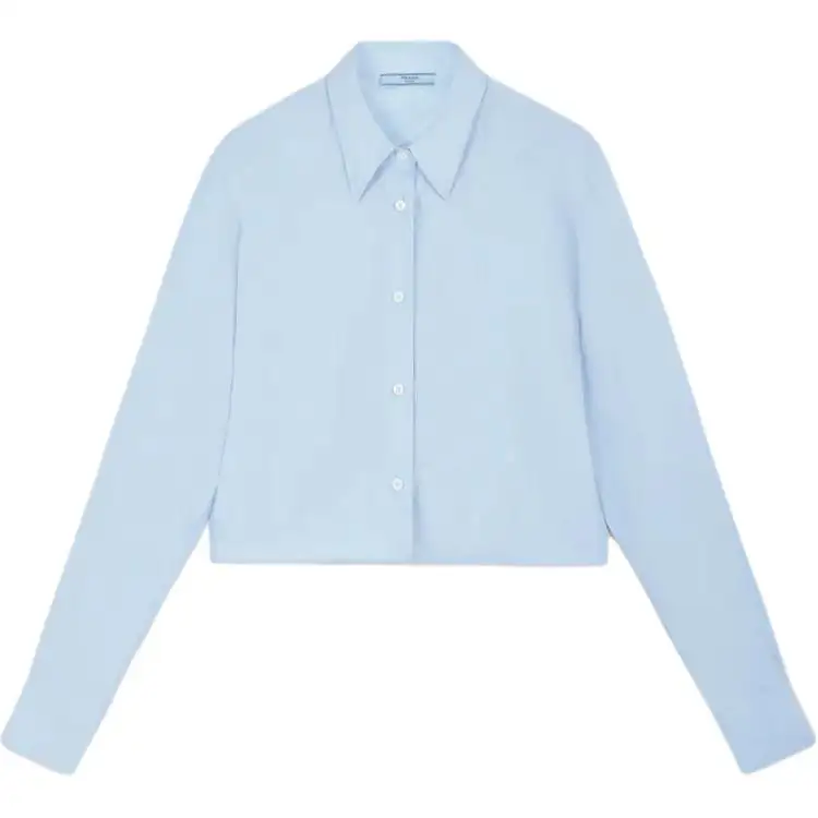 PRADA Shirts Women's Light Blue Lapel