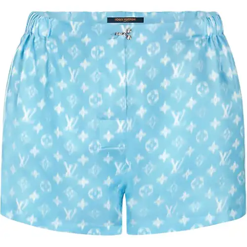 LOUIS VUITTON New Quarterly Products Of LV Casual Shorts Women's Blue Moderate