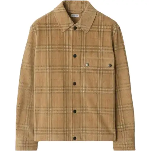 Burberry checked corduroy overshirt