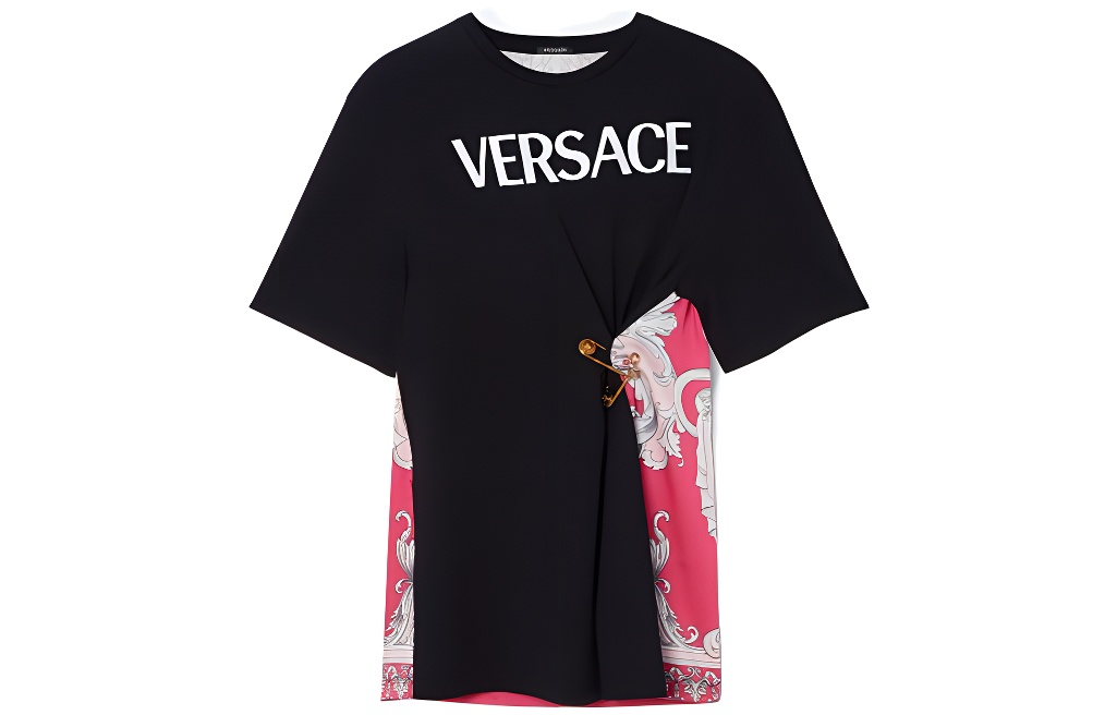 Женская футболка Versace (черная)