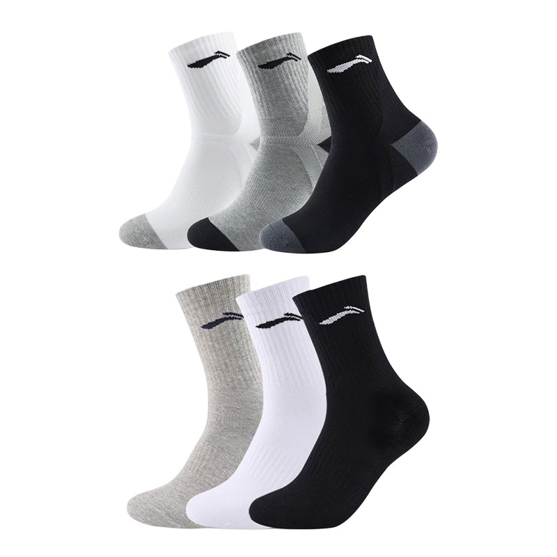 Li Ning Crew Socks Unisex 6 Pack