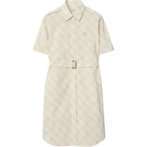 Burberry check-print cotton shirt dress