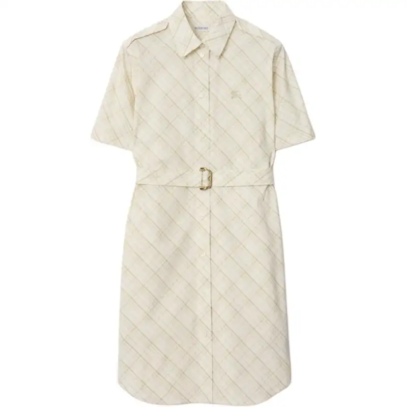 Burberry check-print cotton shirt dress