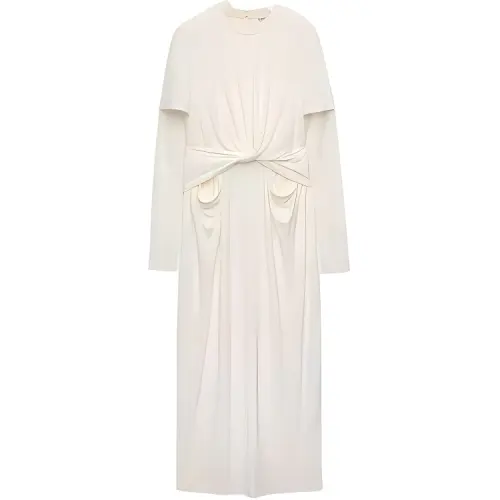 LOEWE SS23 Long Sleeved Dress Women's White