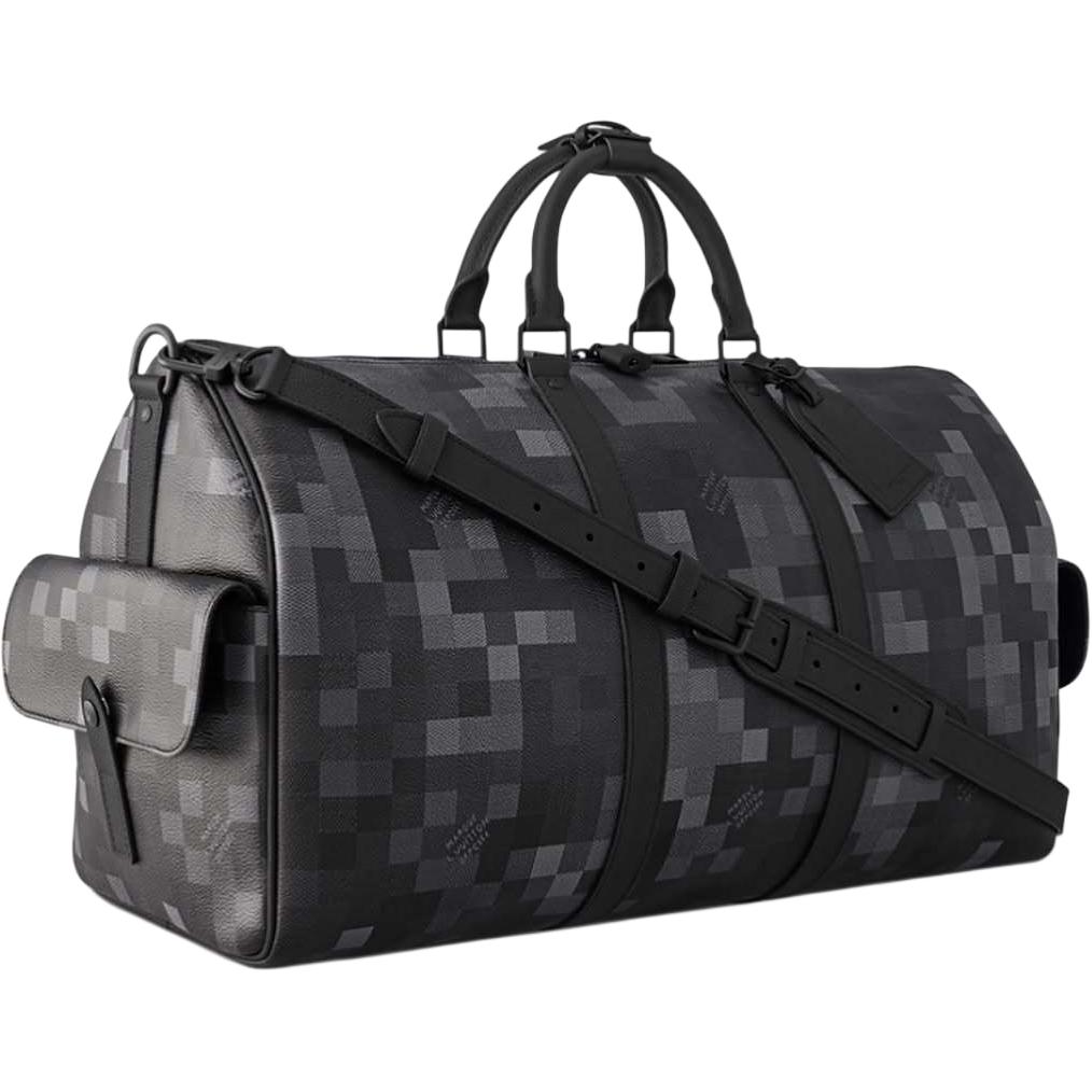 Мужская сумка Louis Vuitton Keepall 50 (черная) — фото 2