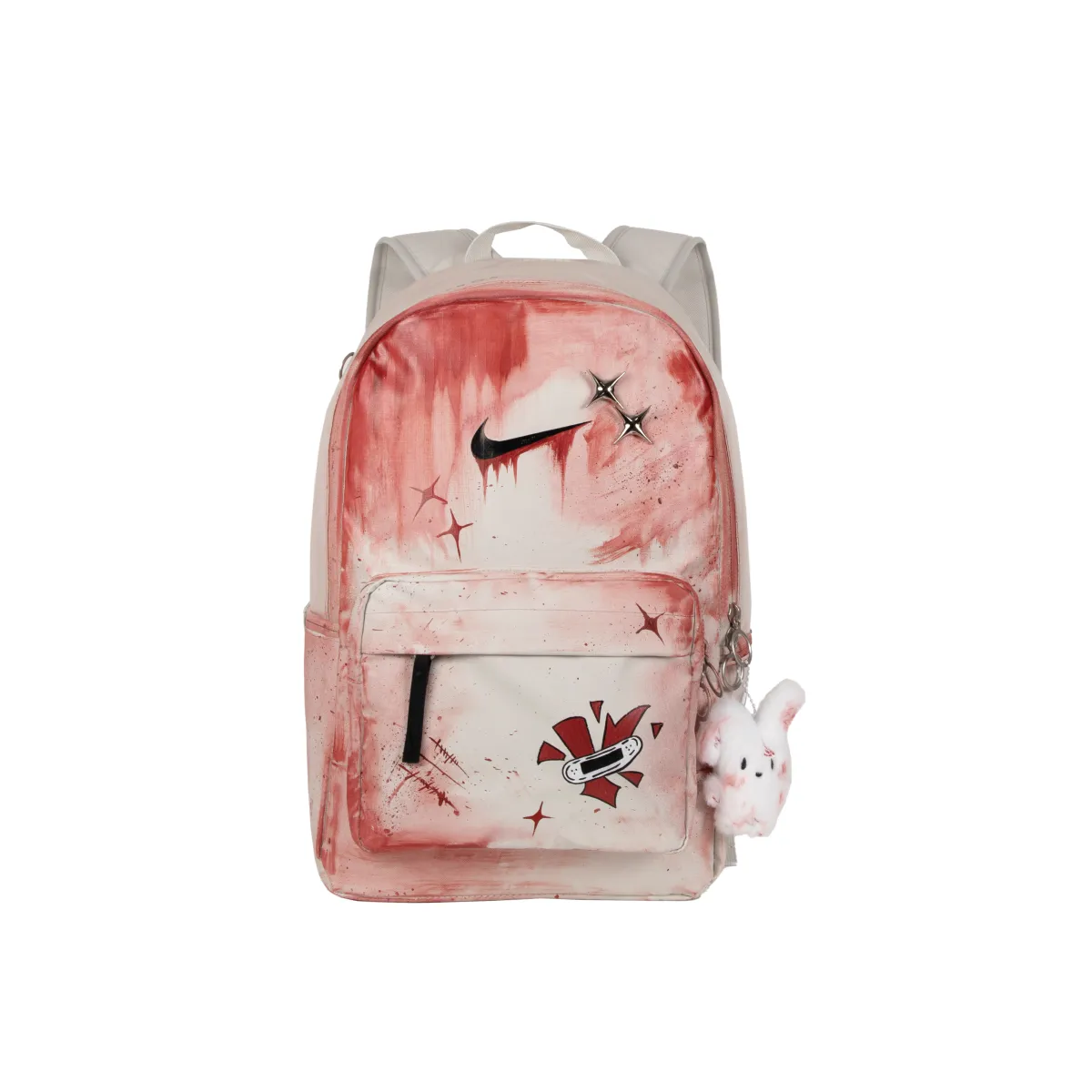 Nike Fabric Backpack Unisex White Red