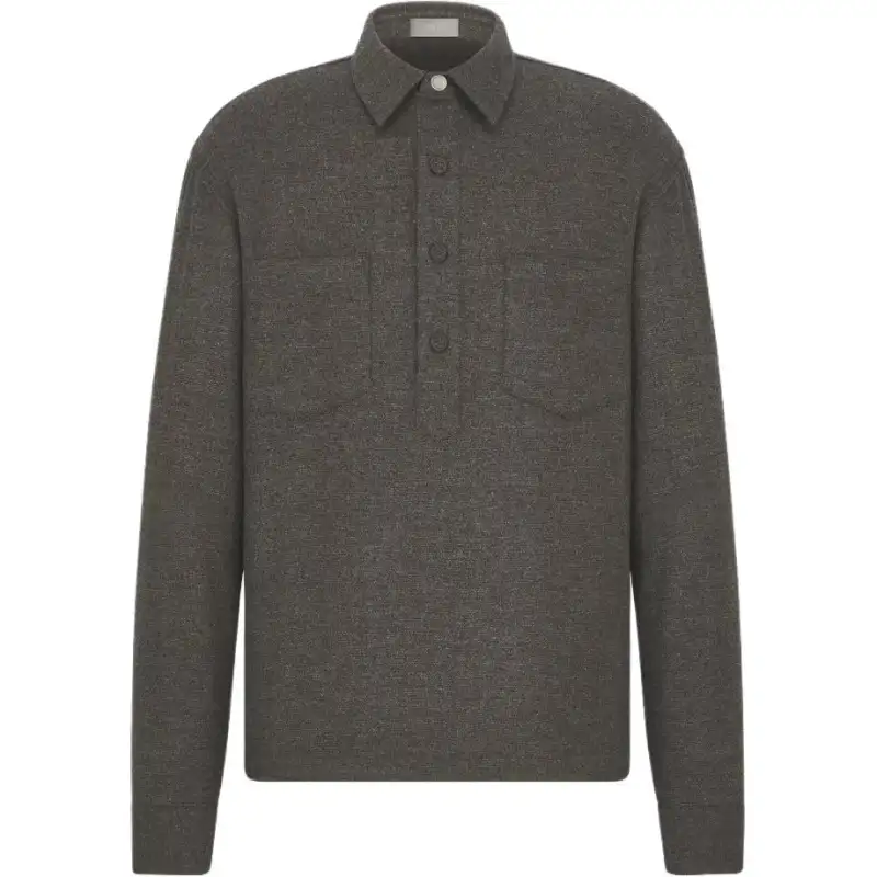 DIOR Icon Shirts Men's Brown Lapel Moderate